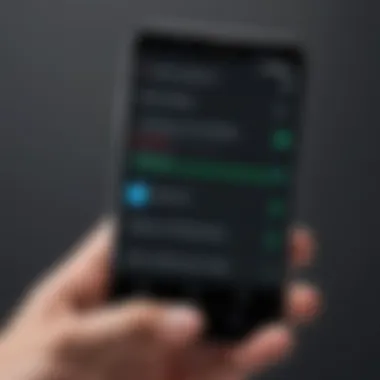 User Adjusting Call Announcement Settings User adjusting settings on an Android device