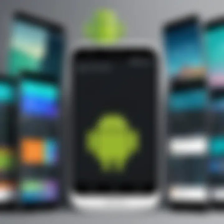 Illustration of various Android devices