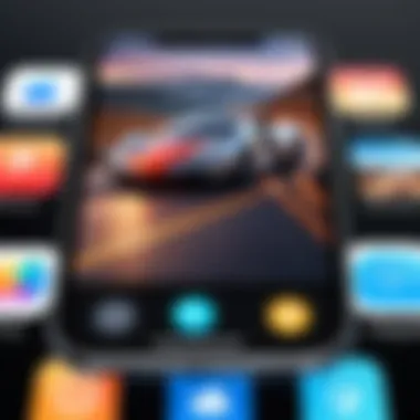 Navigating the Photos App Illustration of an iPhone displaying the Photos app interface