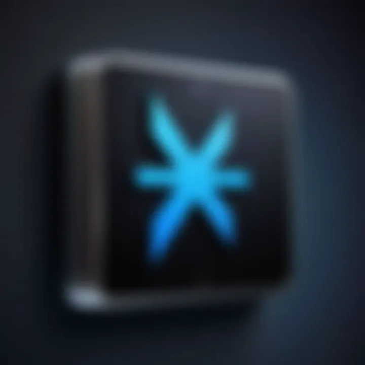 Bluetooth icon on a computer screen