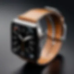 Elegant Apple Watch camera strap showcasing premium material