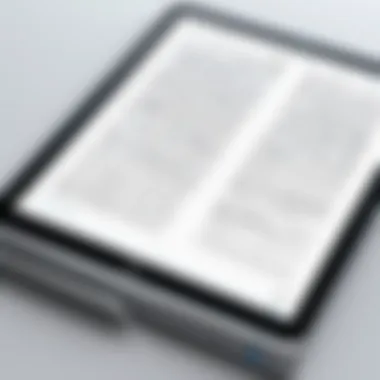 Close-up of a digital notepad with aesthetically pleasing fonts