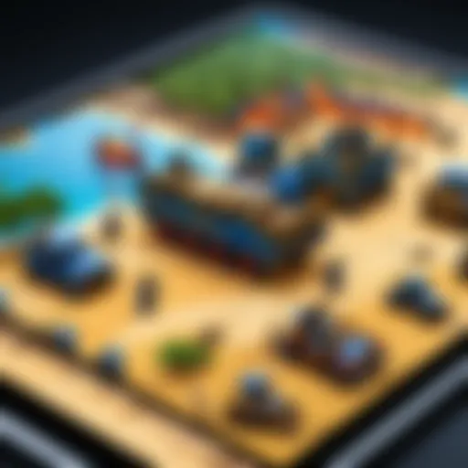 Tablet displaying Age of Empires gameplay