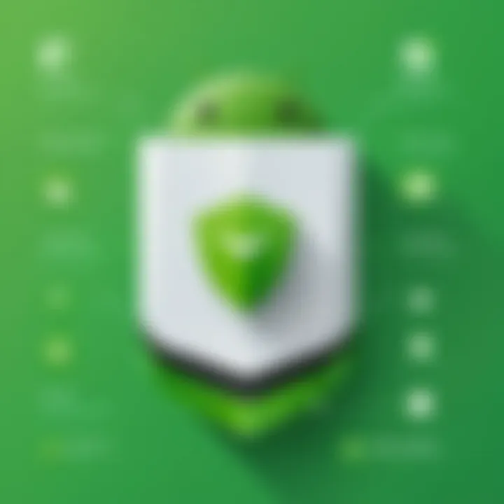 Infographic highlighting privacy features of AirDroid.