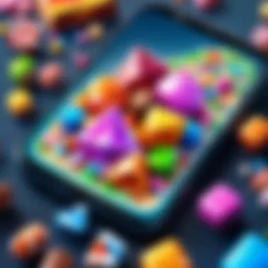 Collage of Mobile Games A collage of various mobile games offering unique features similar to Candy Crush Saga.