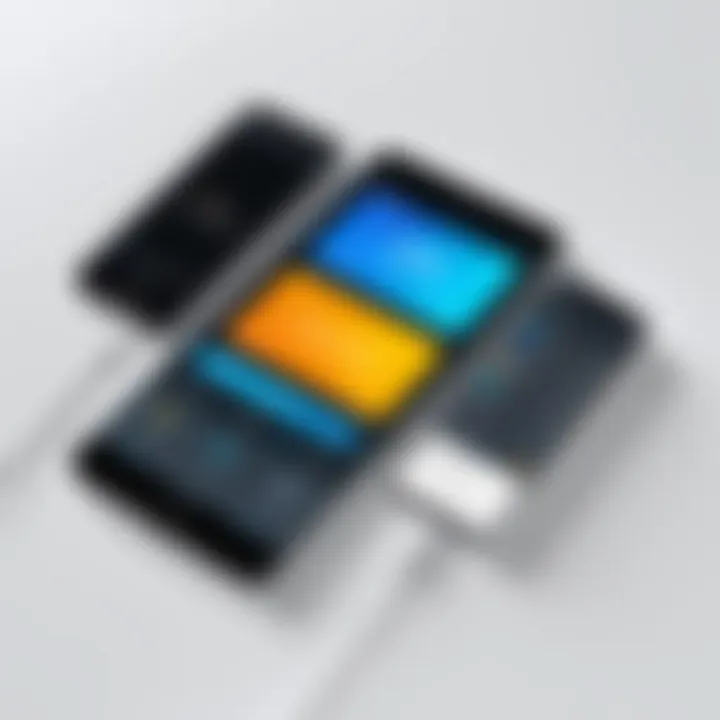 Screenshots of different apps that offer device personalization features