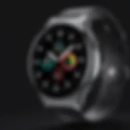 Sleek round face design of the Apple Watch