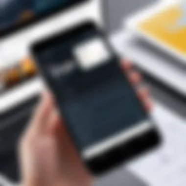 Navigating the Shein App A smartphone displaying the Shein app interface