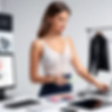 Smart Budgeting for Fashion Enthusiasts An illustration of budget management tools for shopping