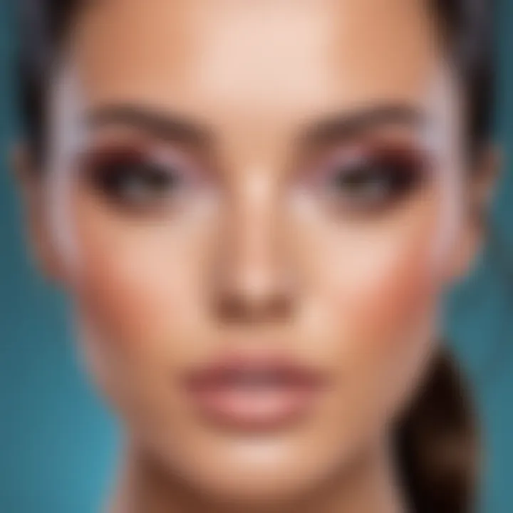 Virtual makeup application interface showcasing various beauty filters