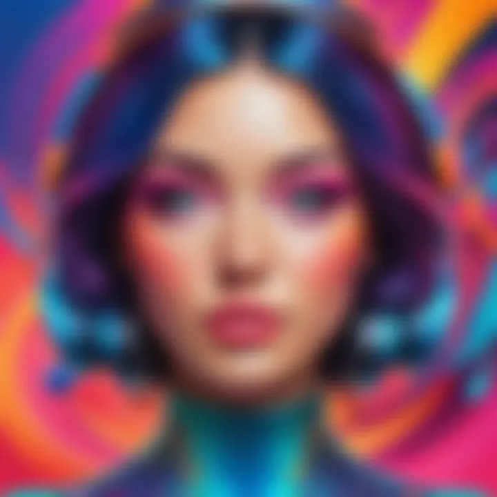 Colorful digital artwork created using an iPad app