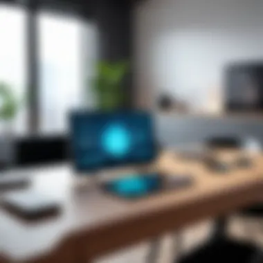 Smart Home Network Setup User interacting with a smart home network setup