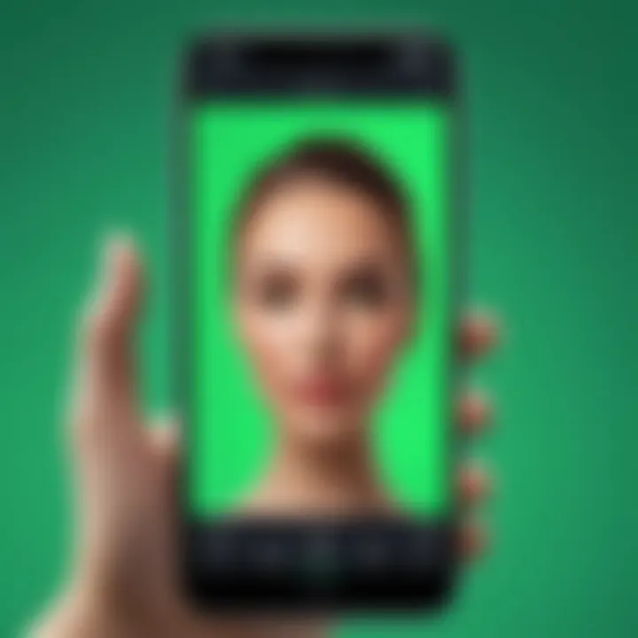 Comparison chart of green screen apps for iPhone