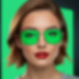 Showcasing vibrant green screen effects on iPhone