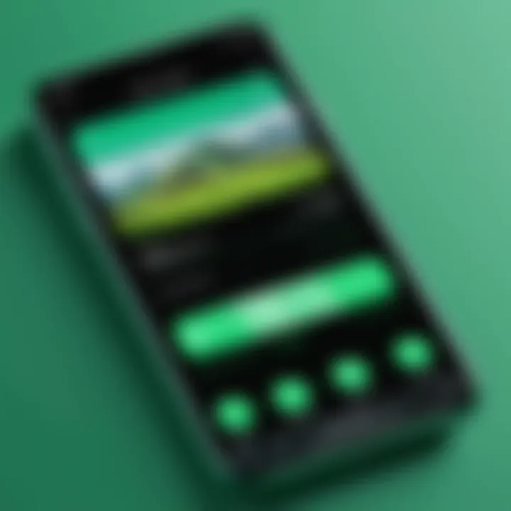 User-friendly interface of a green screen app on iPhone