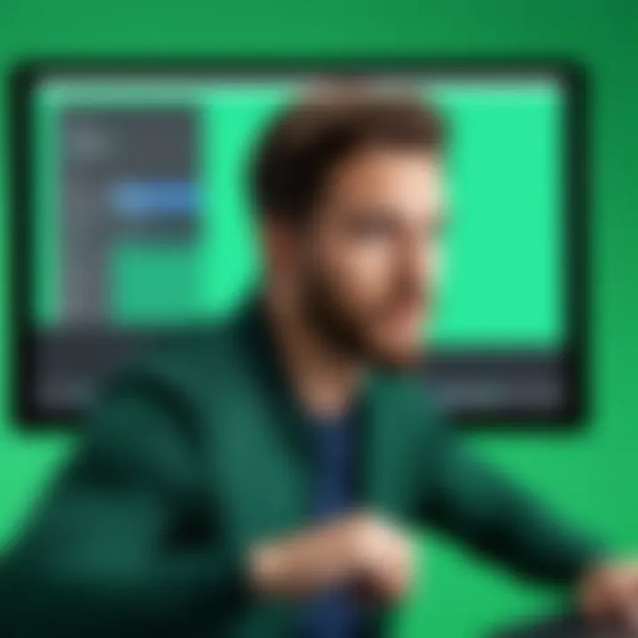 Creative video editing using green screen technology