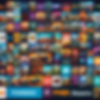 Diverse Game Genres Representation Colorful artwork showcasing diverse game genres