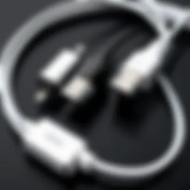 Close-up of a durable iPhone charger cable highlighting its robust build