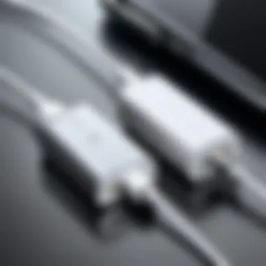 Aesthetic Appeal of iPhone Charger Cables Stylish iPhone charger cables displayed in a modern setting