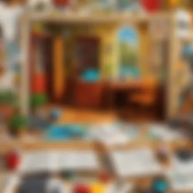 Collage of Hidden Object Scenes A colorful collage showcasing various hidden object scenes
