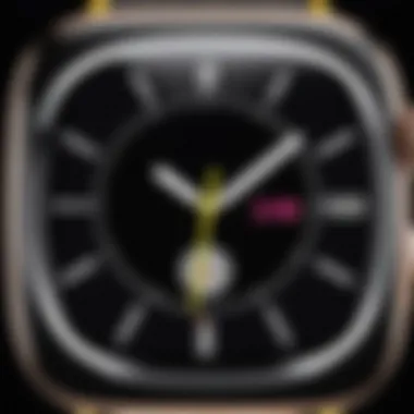 Artistic Apple Watch Face A close-up of a vibrant and artistic Apple Watch face.