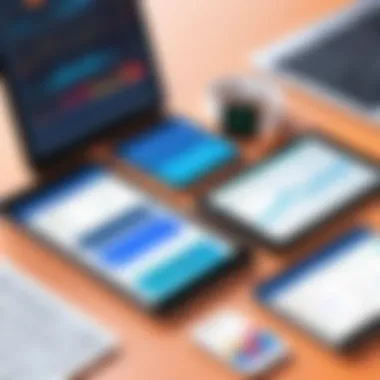 Financial Tracking Simplified An illustration of financial tracking on devices