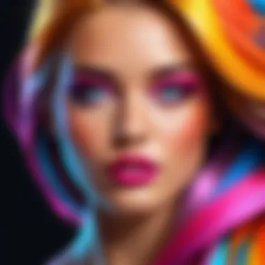 Vibrant Artwork Created with Drawing Apps A captivating digital canvas showcasing a vibrant artwork created using a drawing application on Mac.