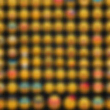 Customization Features of Emoji Apps Screenshot of a popular emoji faces app customization interface