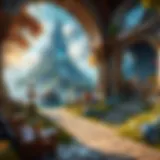 Dramatic scene from a fantasy game showcasing rich graphics
