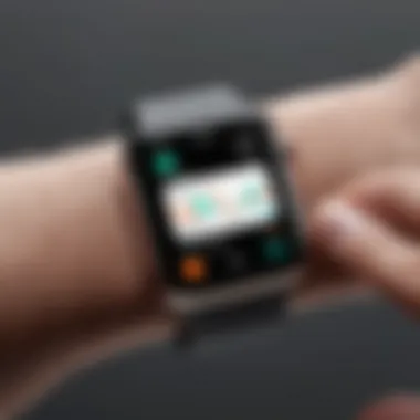 Fitness Tracking Apps for Enhanced Performance User interacting with fitness tracking app on Apple Watch