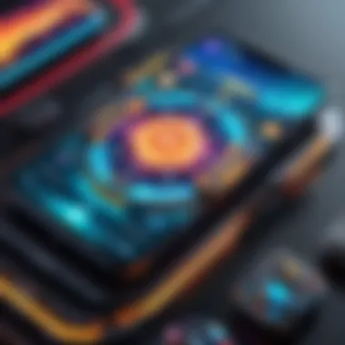 Vibrant mobile gaming interface