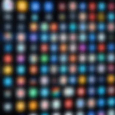 Popular Movie App Icons A close-up of popular movie app icons on an Android TV screen
