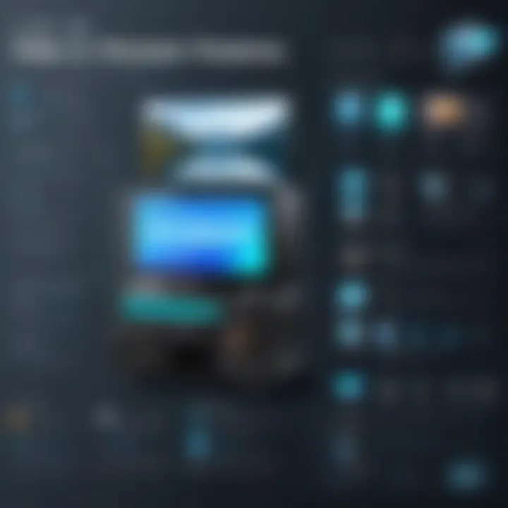 Infographic comparing features of various free video montage makers