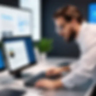 Choosing the Right Word Processor Illustration of diverse users selecting their preferred word processing tool