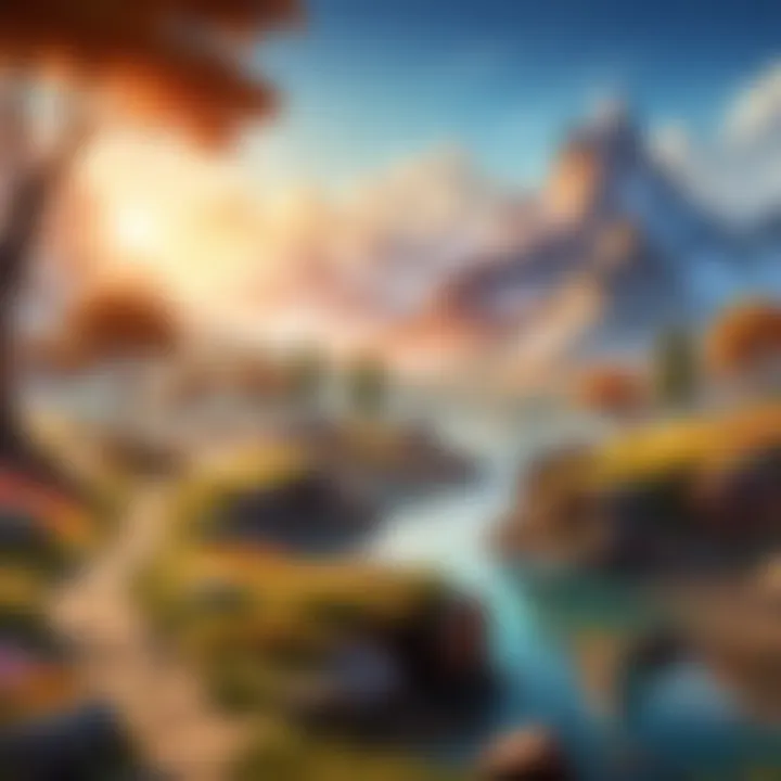 A breathtaking landscape from an adventure game