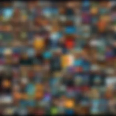 Gaming Genres Collage An animated collage showcasing various gaming genres