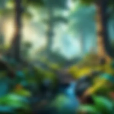 A captivating scene from a hidden object game featuring an intricately designed mystical forest.