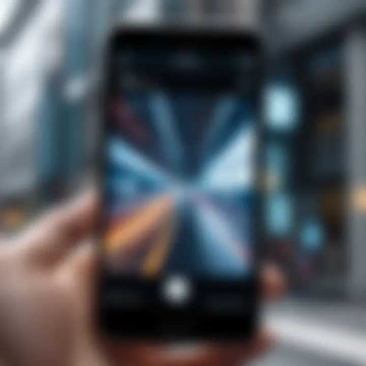 A close-up of an iPhone camera featuring augmented reality technology