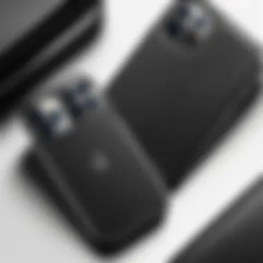 Sleek Leather Case for iPhone 12 Pro Sleek leather case showcasing elegance