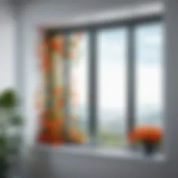 Elegant wallpaper showcasing floral design on a window