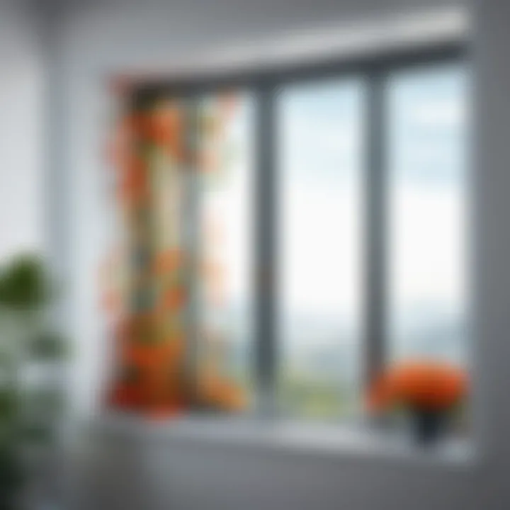 Elegant wallpaper showcasing floral design on a window