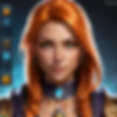 In-depth character customization interface for mobile players Character customization screen in an MMORPG