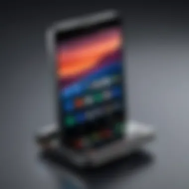 Modern Android Flip Phone Design Sleek design of a modern Android flip phone showcasing its unique form factor