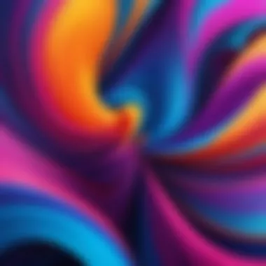 Mesmerizing Abstract Color Flow A mesmerizing abstract design with flowing colors and shapes.