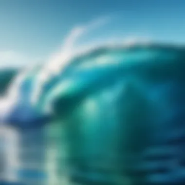 A vibrant live video wallpaper showcasing a serene ocean wave.