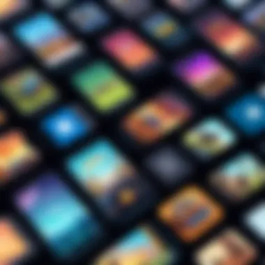 Diverse Gaming Genres on Mobile Devices Various mobile game genres displayed on smartphones