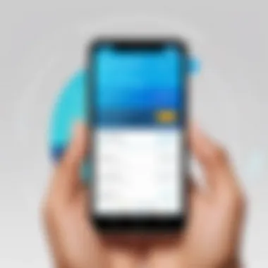 User Experience with Loan Apps User engaging with mobile loan application interface