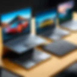 Diverse non-Microsoft laptop brands on display