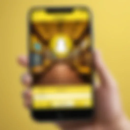 User engaging with Snapchat interface