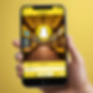 User Interaction with Snapchat's Unique Features User engaging with Snapchat interface